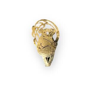 Wild Bryde Koala Hammered Goldtone Brooch